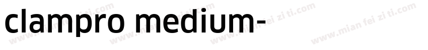 clampro medium字体转换